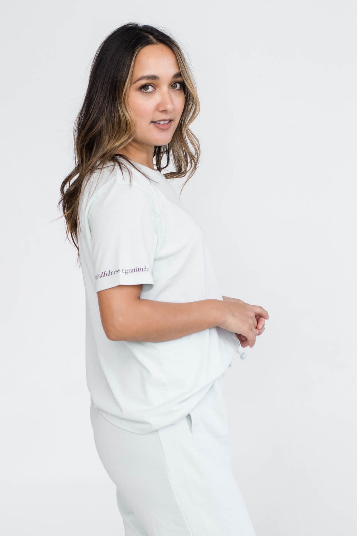 Lilac Classic T-Shirt | Mindfulness x Gratitude | Dew Drop