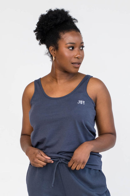 Nikki Boxy Scoop Tank | Gray Dawn