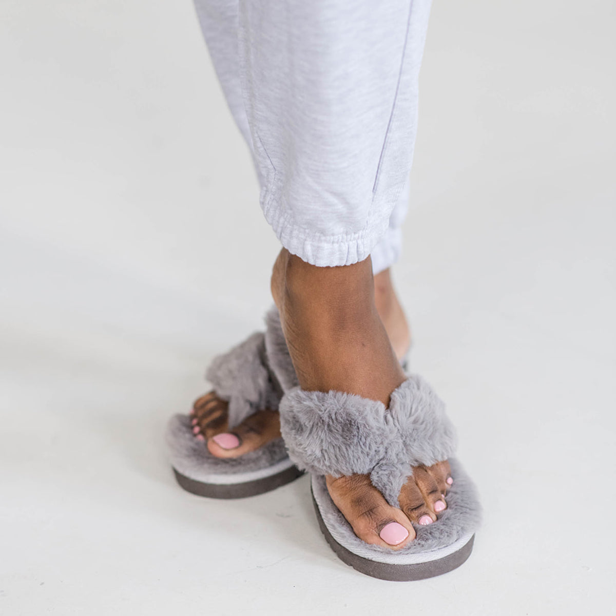Glacier Grey Recycled Carrie Flip Flop Slipper – Pudus