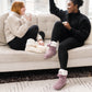 Chenille Knit Elderberry - Recycled Slipper Socks