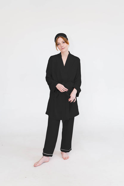 Dahlia Belted Kimono | Black