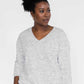 Darin V-Neck 3/4 Sleeve Sweatshirt | Pebble Grey
