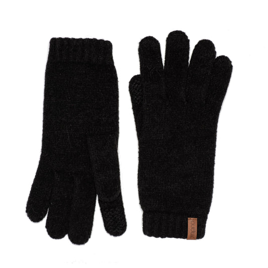 Touchscreen Tech Gloves | Faux Cashmere Black