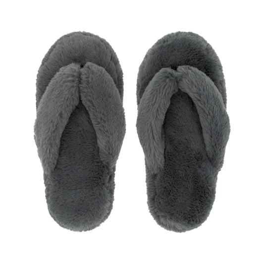 Pudus Faux Fur Pearl Slide Slippers | Pink - Pink Pearl - L