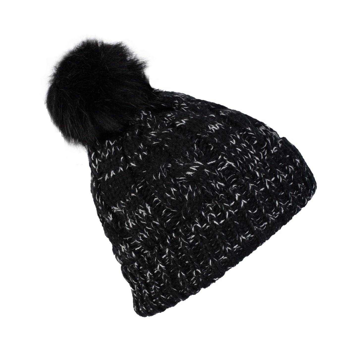 Beanie Winter Pom Pom Hat | Heather Black