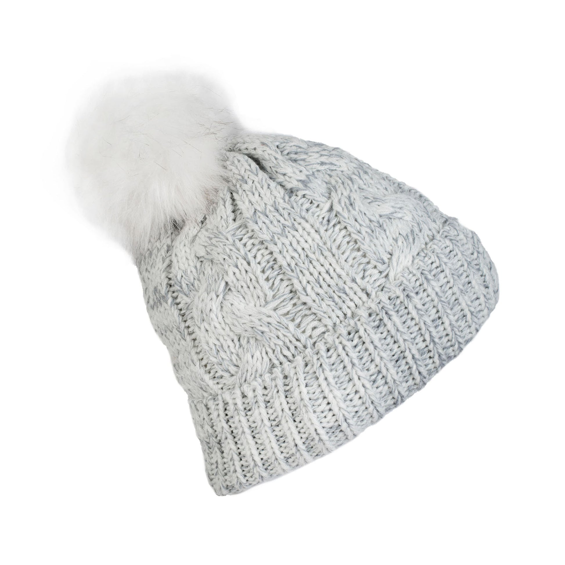 Pudus Stripe Grey Beanie Winter Hat