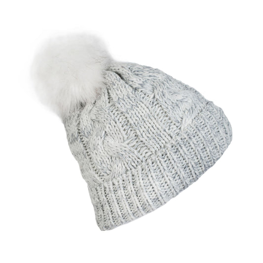 Beanie Winter Pom Pom Hat | Heather Grey