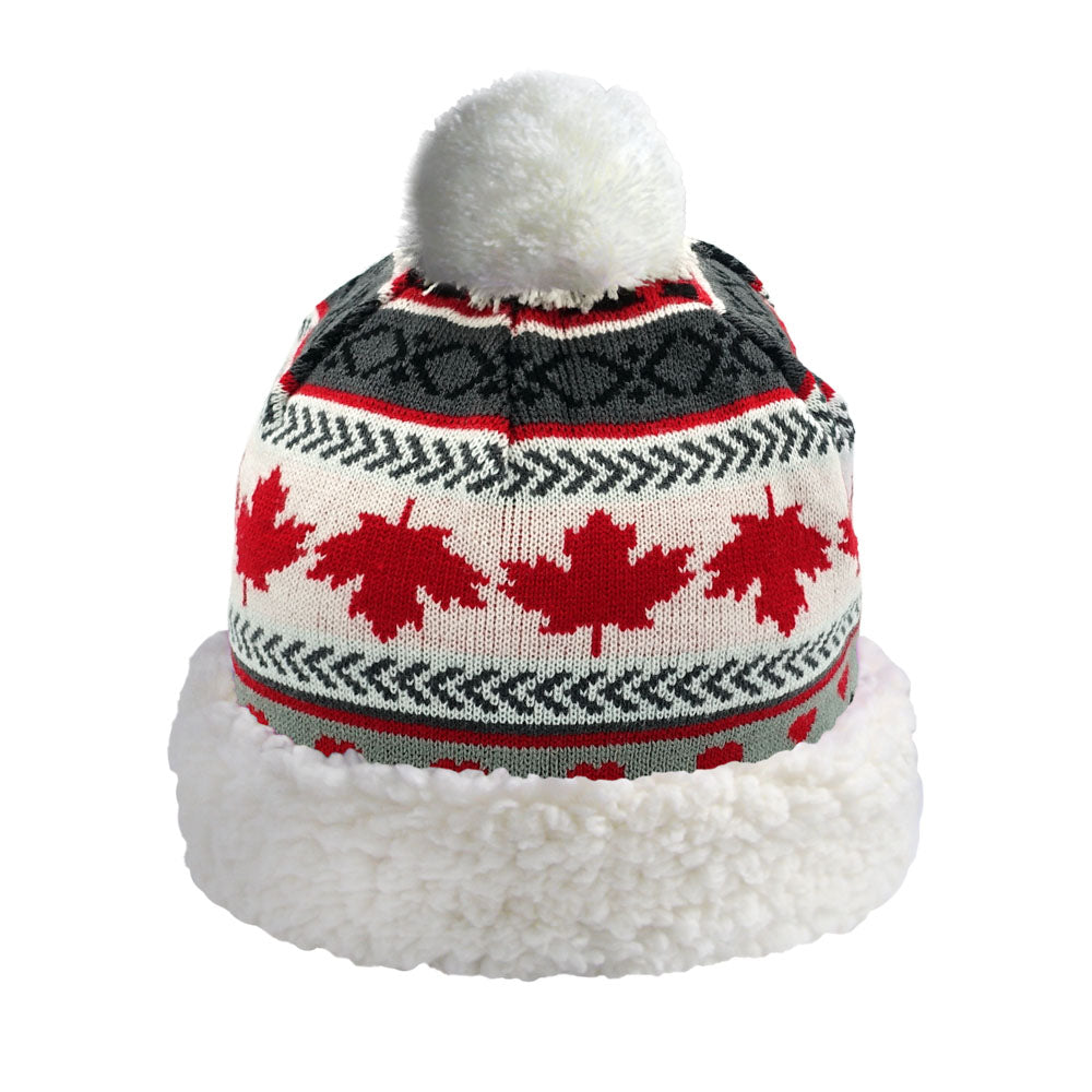Winter Beanie | Maple Leaf Grey