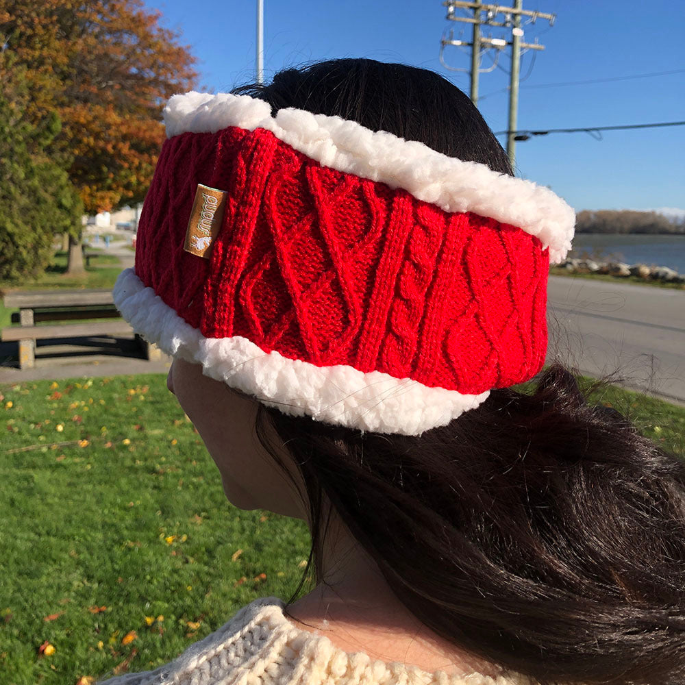 Headband | Cable Knit Red