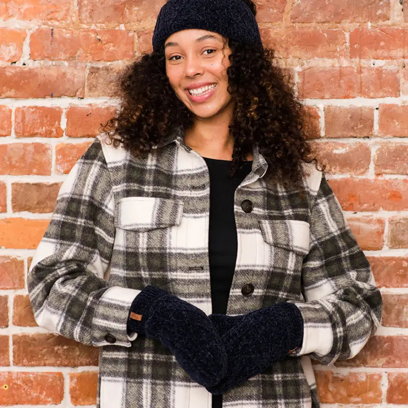 Recycled Headband - Chenille Knit Bluesail