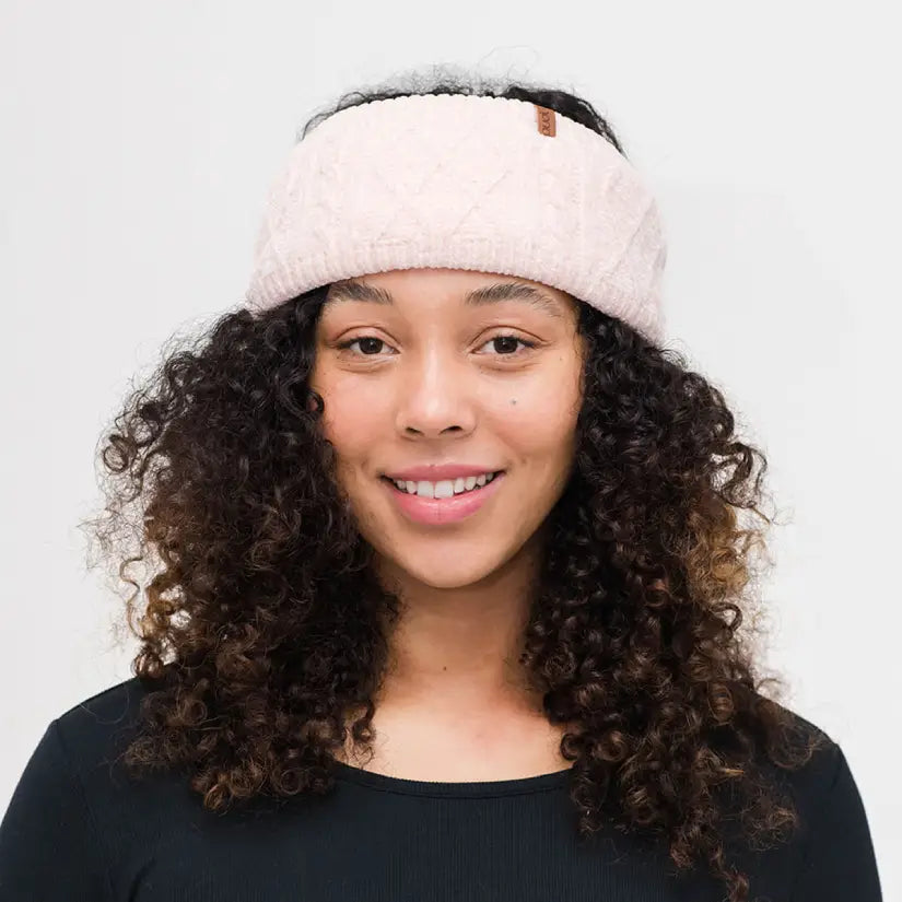 Recycled Headband - Chenille Knit First Blush