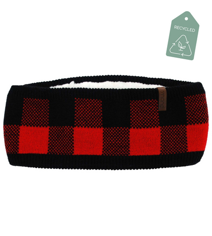 Recycled Headband - Lumberjack Red