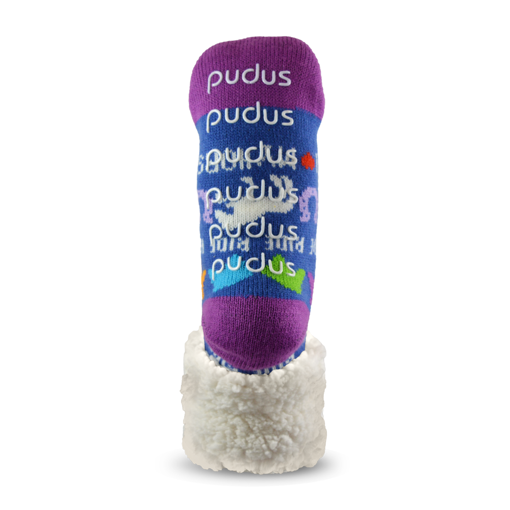 Pudus Cozy Winter Slipper Socks for Women and Men with Non-Slip Grippers and Faux Fur Sherpa Fleece - Adult Regular Fuzzy Socks I ™¡ My Horse - Classic Slipper Sock
