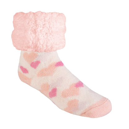 Classic Slipper Socks | Heart Pink Dogwood