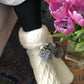 Pudus Winter Cable Knit Slipper Socks for Women and Men with Non-Slip Grippers and Faux Fur Sherpa Fleece Lining - Adult Regular Fuzzy Socks Cable Knit White - Classic Slipper Sock