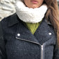  Pudus Cable Knit Winter Infinity Scarf, Fleece-Lined Neck Warmer Circle Snood Cable Knit Green - Snood