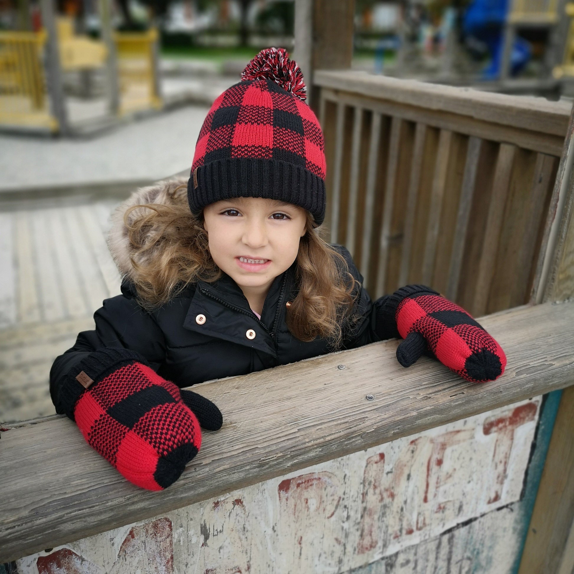 Kids Winter Beanie | Lumberjack Red