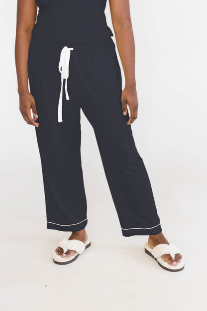 Kaitlyn Crop Sleep Pants | Gray Down