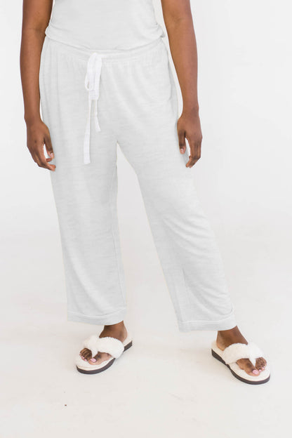 Kaitlyn Crop Sleep Pants | Pebble Grey