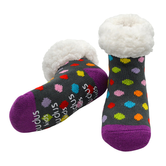 Kids Classic Slipper Socks | Polka Dot Multi