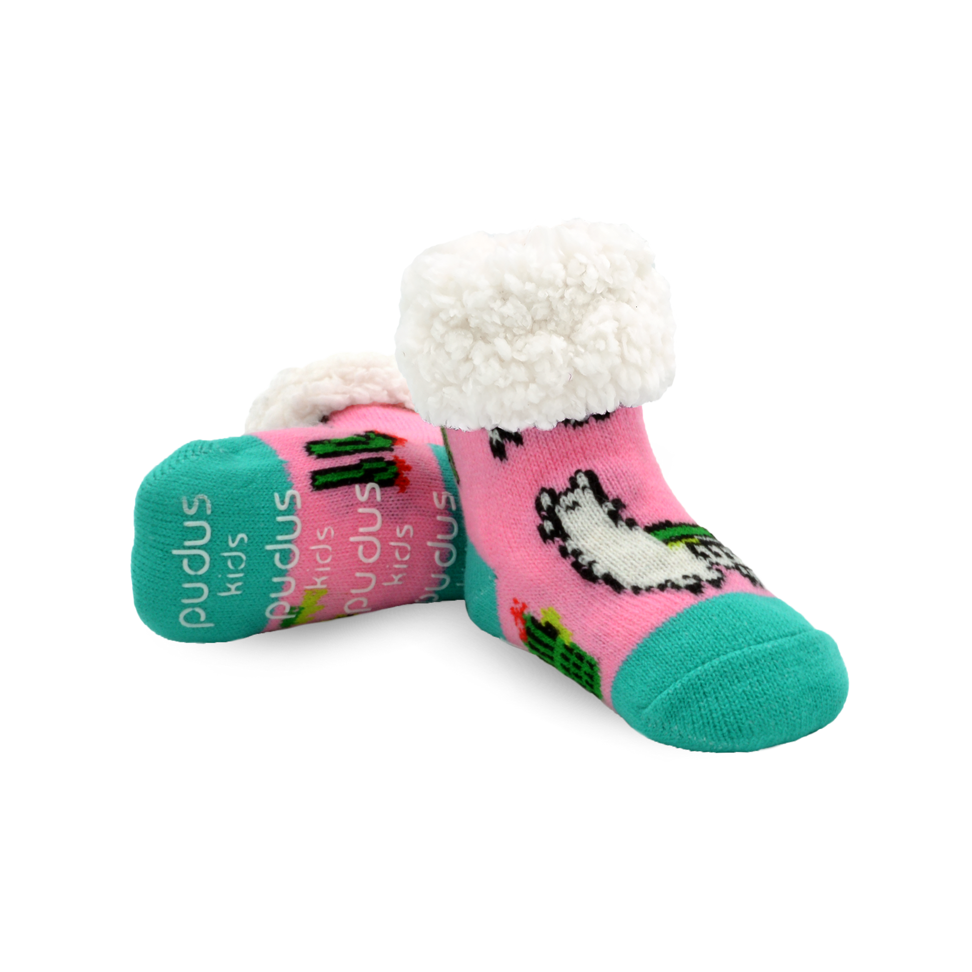 Kids Classic Slipper Socks  Llama Pink – Pudus™ Lifestyle Co.