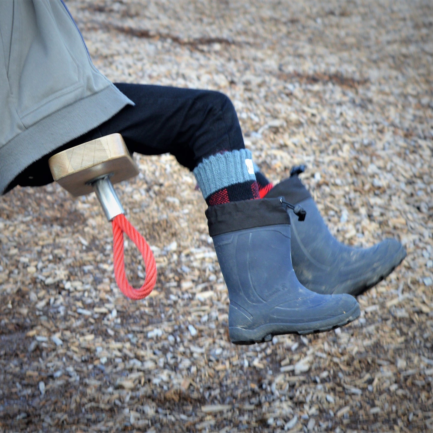 Pudus Boot Socks - Lumberjack Red - Adult Regular - Short