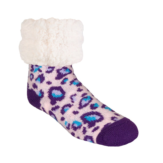 Classic Slipper Socks | Leopard Pink