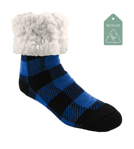 Lumberjack Lapis - Recycled Slipper Socks