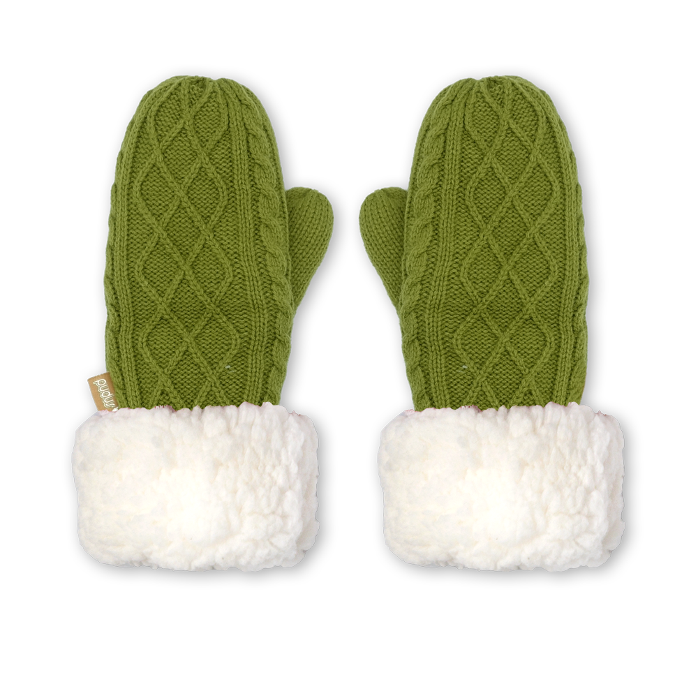 Mittens | Cable Knit Green