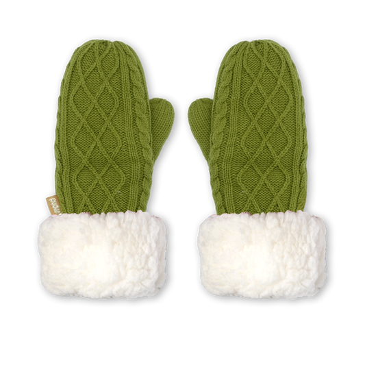 Mittens | Cable Knit Green