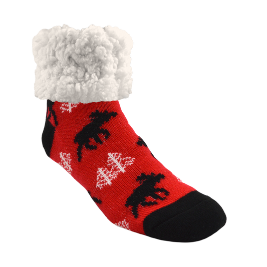 Classic Slipper Socks | Moose Red