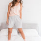 Masie Boyfriend Shorts | Pebble Grey