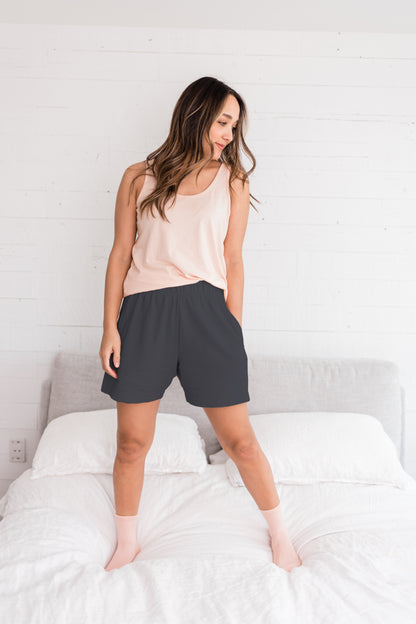 Masie Boyfriend Shorts | Gray Dawn