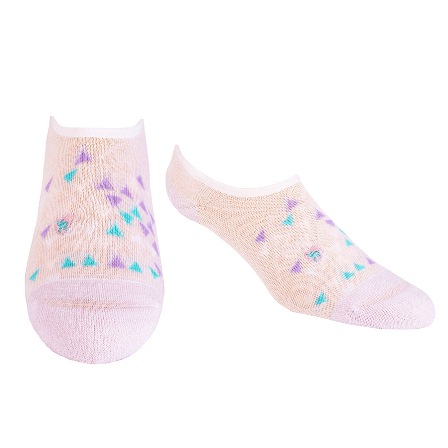 Bamboo Socks | No Fuss No-Show | What's Your Angle Pink