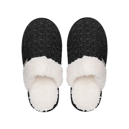 Creekside Slide Slippers | Cable Knit Black