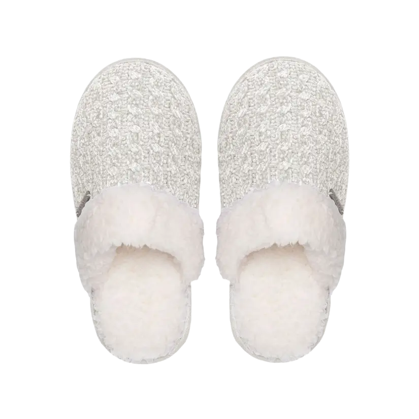 Creekside Slide Slippers | Cable Knit Cloud