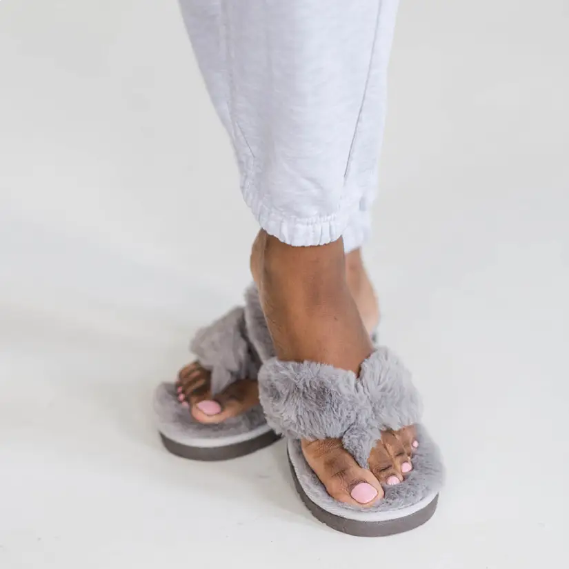 Outdoor Sole Flip Fluff - Charcoal