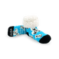 Pudus Cozy Winter Slipper Socks for Kids with Non-Slip Grippers and Faux Fur Sherpa Fleece - Boy and Girl Fuzzy Socks (Ages 4-7) Polar Bear - Kids Slipper Sock