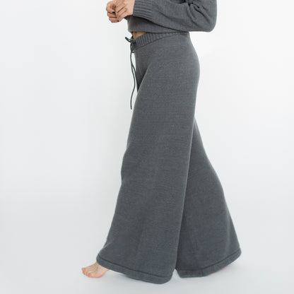 Faux Cashmere Baracchi Wide Leg Pant | Grey