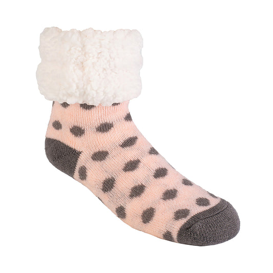 Classic Slipper Socks | Polka Dot Pink Dogwood