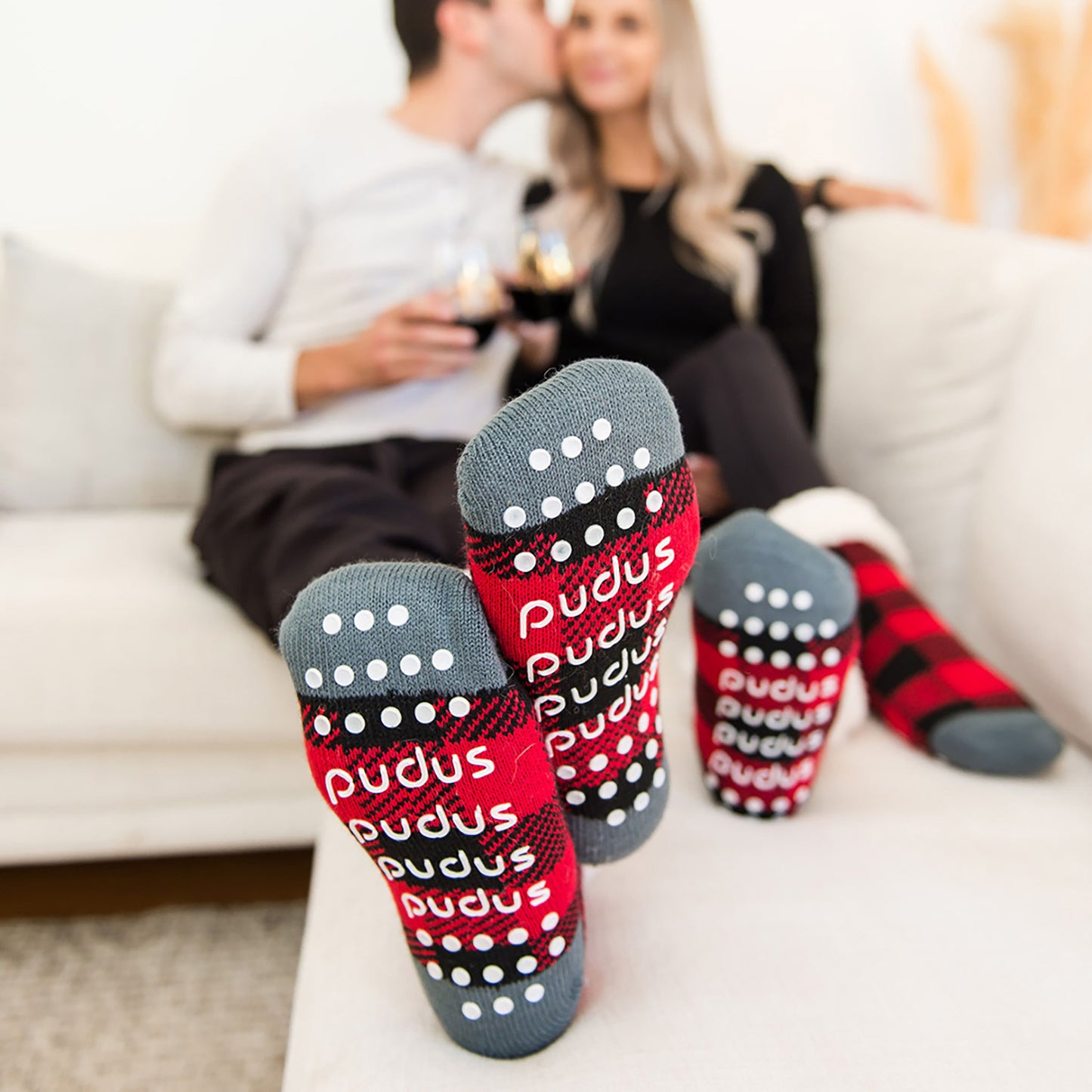 Classic Slipper Socks | Lumberjack  Red