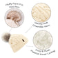 Pudus Winter Cable Knit Chenille Toque in White with Fuzzy Pom Pom and Faux Fur Sherpa Fleece Lining