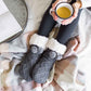 Cable Knit Classic Slipper Socks | Grey