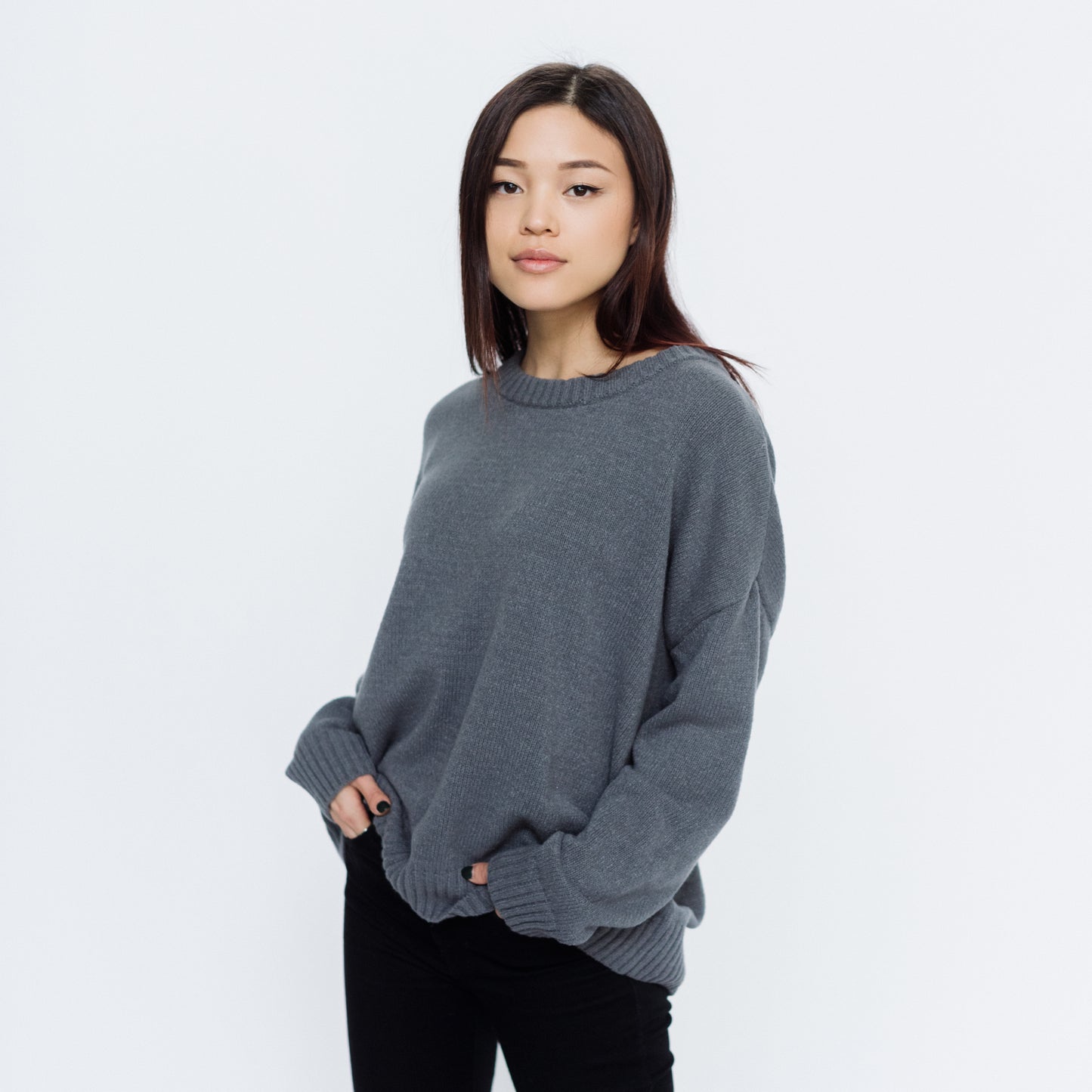 Faux Cashmere Marchesi Sweater | Grey