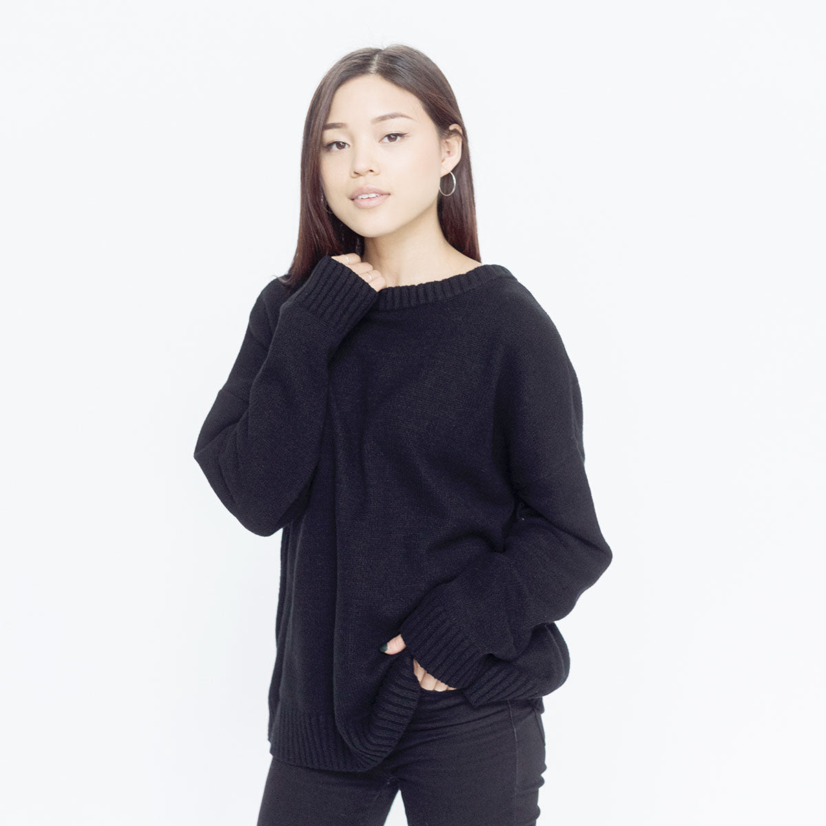 Faux Cashmere Marchesi Sweater | Grey