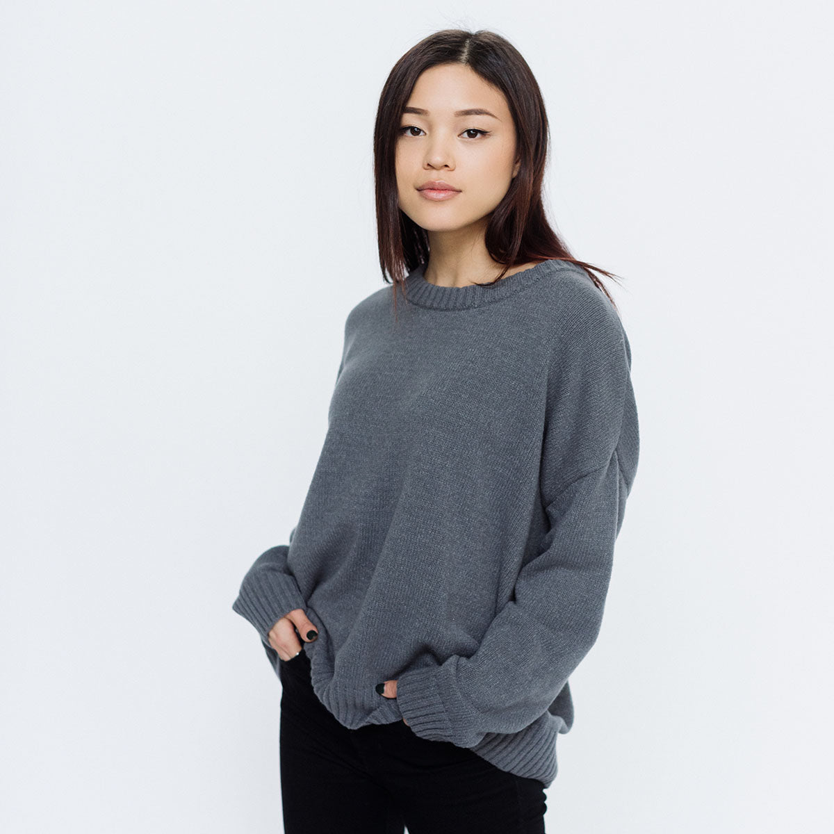 Faux Cashmere Marchesi Sweater | Black