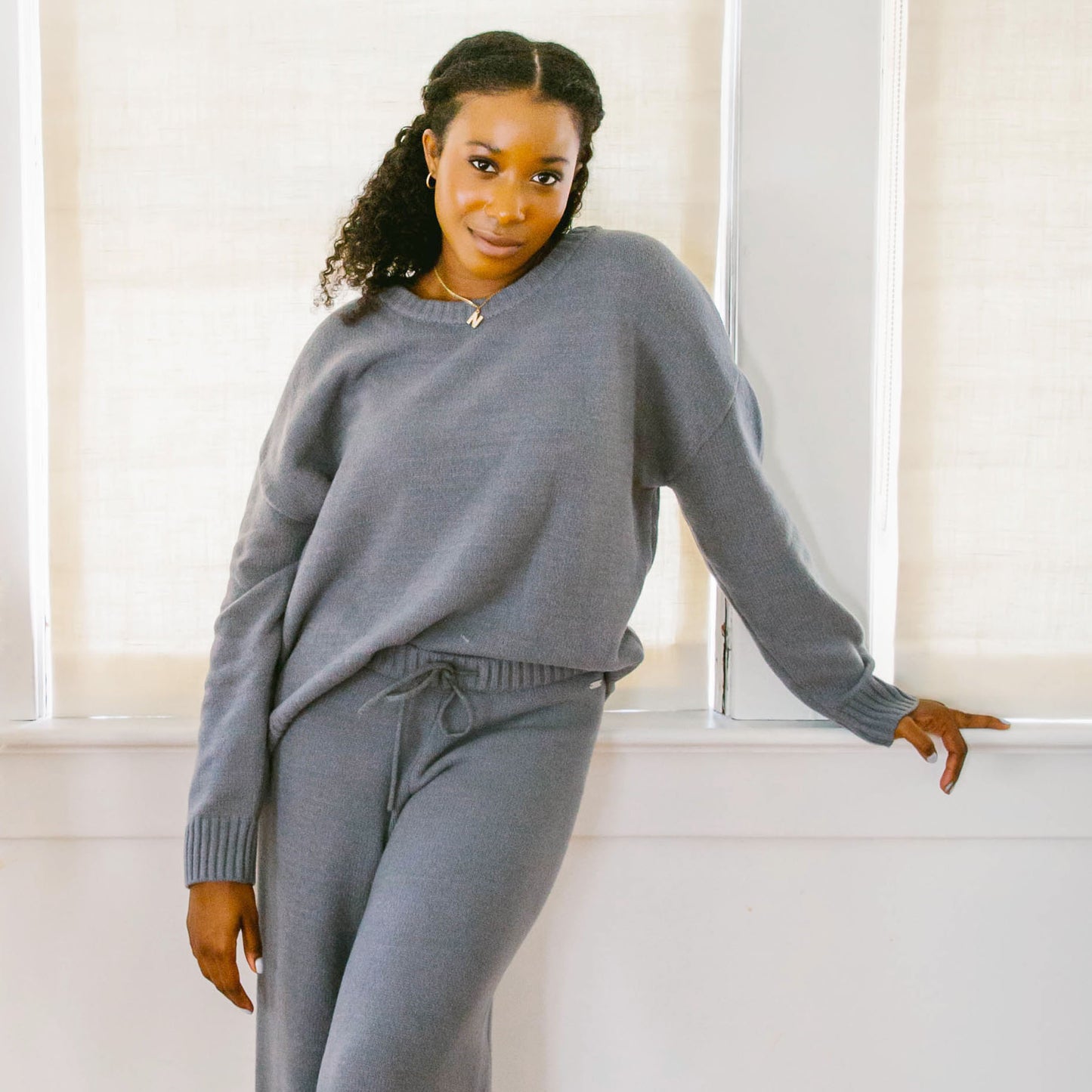 Faux Cashmere Marchesi Sweater | Grey
