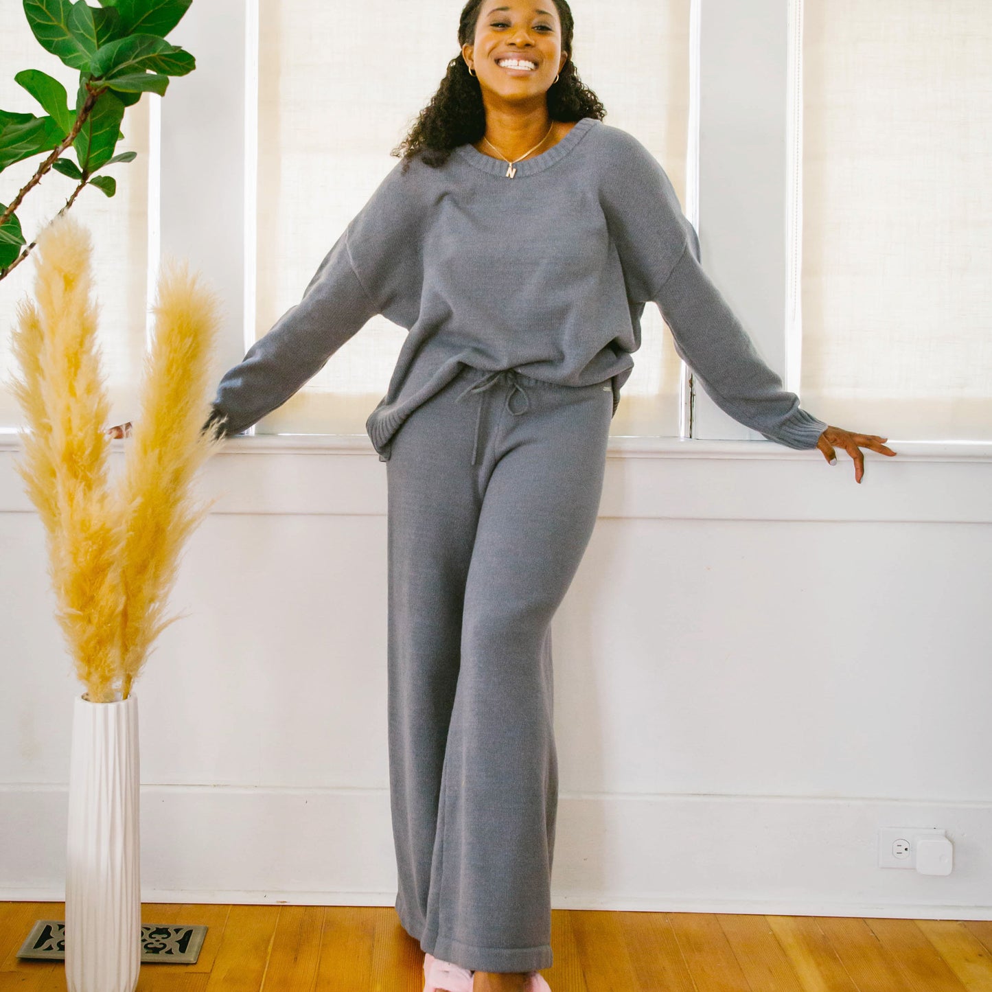 Faux Cashmere Marchesi Sweater | Grey