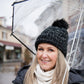 Beanie Winter Pom Pom Hat | Heather Black