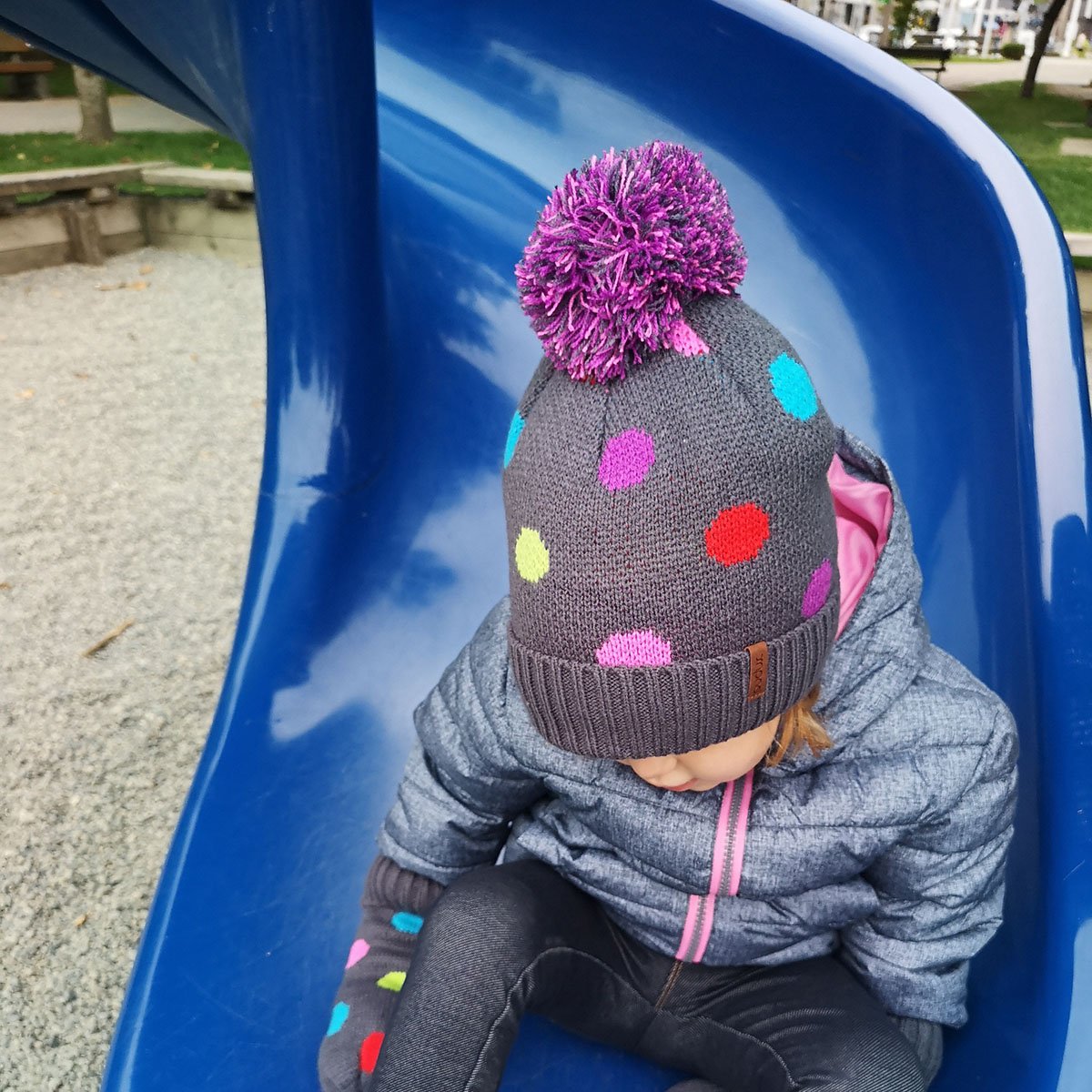 Kids Winter Beanie | Polka Dot Multi